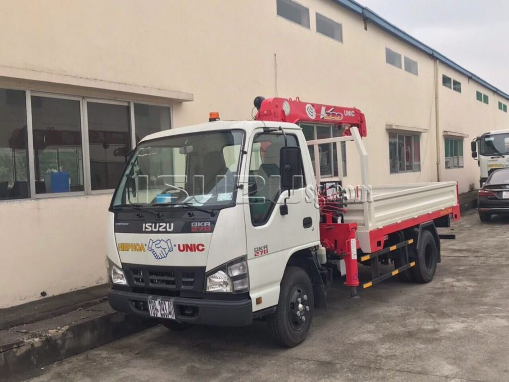 Xe Cẩu ISUZU QKR270 Tải Trọng 1T4 Vào Thành Phố