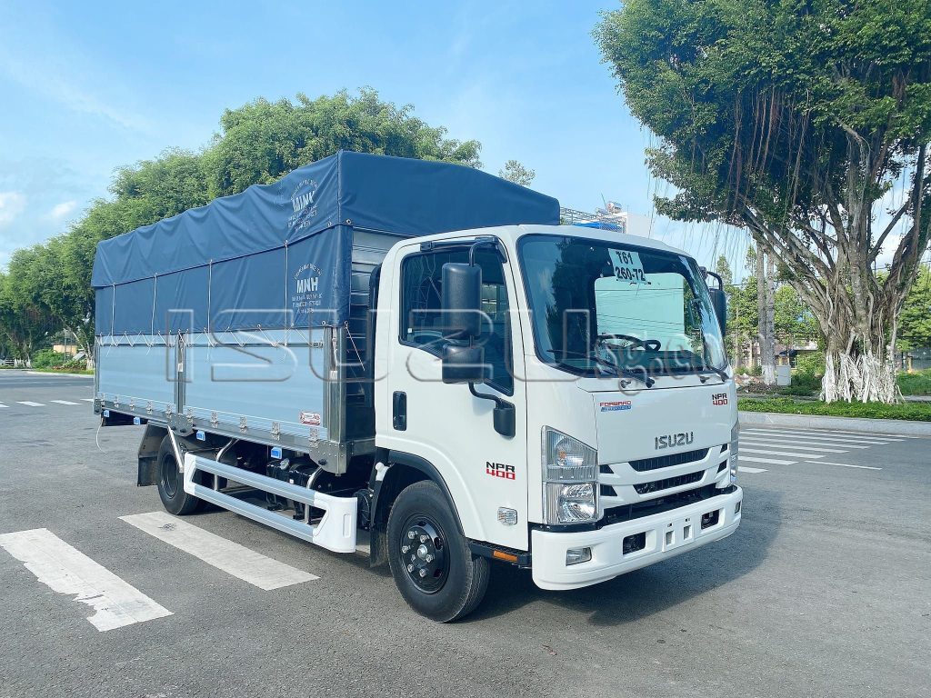 Xe tải Isuzu NPR400 thùng mui bạt bửng nhôm