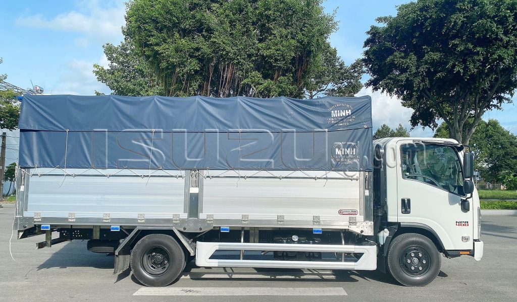 Xe Tải Isuzu NPR 400 3T5 Thùng Mui Bạt Bửng Nhôm | Isuzu NPR400 3T5 Thùng  Dài 5m1